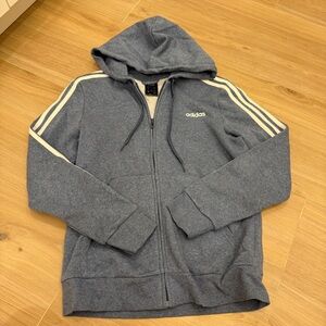 Adidas Men's Gray Hoodie Sweater Children’s large 16-18